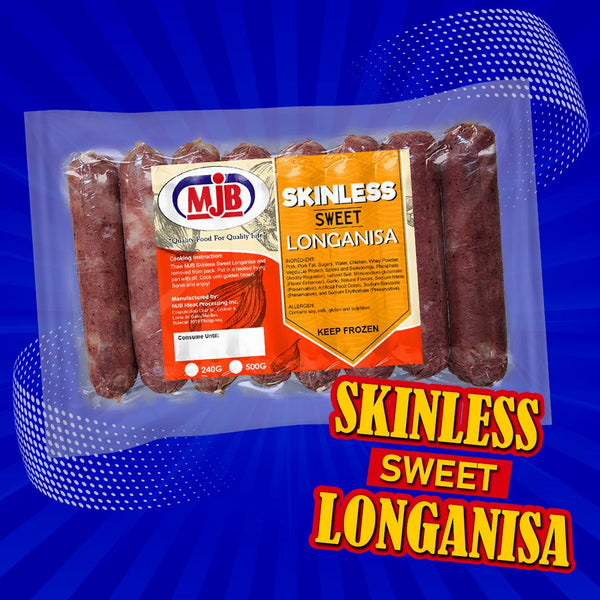 MJB Skinless Sweet Longanisa – MJB Meat Products